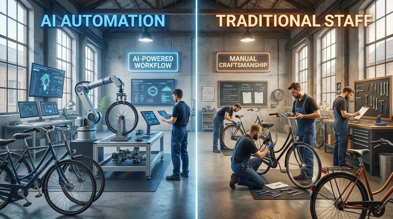 FietsenAI vs. Extra Personeel: Waarom een AI-assistent slimmer is dan een binnendienst