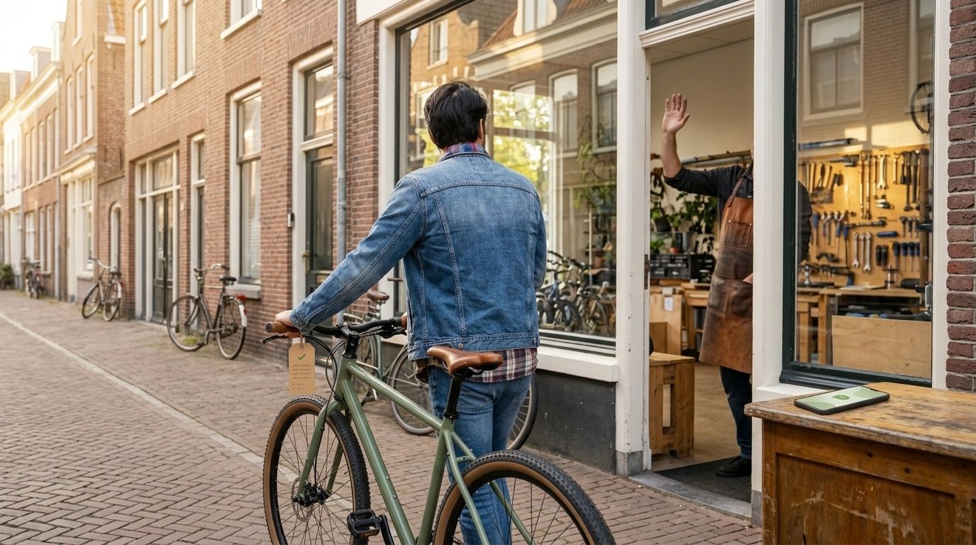 WhatsApp-flow voor fietsenwinkels: aanvraag tot review